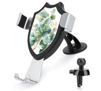 Jubonexis Supporto per telefono da auto con foglie di eucalipto ad acquerello morbido verde silenzioso supporto per telefono cellulare supporto per telefono cellulare supporto per auto accessori per