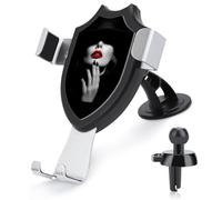 Jubonexis Supporto per telefono da auto con labbra rosse, supporto per telefono a triangolo con base a clip per bocchetta dell'aria, accessori per auto per smartphone da 4-6 pollici