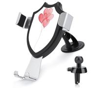 Jubonexis Supporto per telefono da auto con palloncini a forma di cuore rosso ad acquerello Supporto per telefono cellulare a triangolo con base a clip per bocchetta dell'aria Supporto per auto