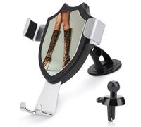 Jubonexis Supporto per telefono da auto con stampa leopardata al ginocchio Supporto per telefono a triangolo con base a clip per bocchetta dell'aria Supporto per telefono cellulare Accessori
