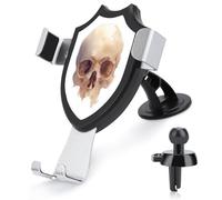 Jubonexis Supporto per telefono da auto con teschio umano ad acquerello Supporto per telefono triangolare con clip per bocchetta dell'aria Supporto per telefono cellulare Accessori per auto per