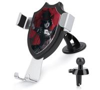 Jubonexis Supporto per telefono da auto gotico con palloncini rossi, supporto per telefono a triangolo con base a clip per bocchetta dell'aria, accessori automobilistici per smartphone da 4-6 pollici