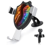 Jubonexis Supporto per telefono da auto, motivo: angelo fantasy con ali arcobaleno, supporto triangolare con clip per bocchetta dell'aria, accessori per auto per smartphone da 4 a 6 pollici