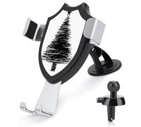 Jubonexis Supporto per telefono da auto semplice nero per albero di Natale con base triangolare a clip per bocchetta dell'aria Supporto per telefono cellulare Accessori automobilistici per smartphone