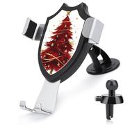 Jubonexis Supporto per telefono per auto con albero di Natale ad acquerello rosso supporto per telefono cellulare a triangolo base clip per bocchetta dell'aria supporto per auto accessori