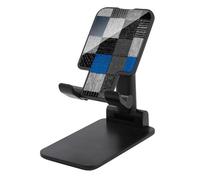 Jubonexis Supporto regolabile pieghevole del telefono cellulare del modello grigio blu blu quadrato per lo scrittorio