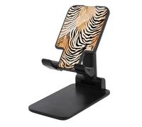 Jubonexis Supporto regolabile pieghevole del telefono cellulare della stampa del leopardo delle strisce della zebra per lo scrittorio