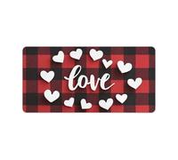 Jubonexis Tappetino da scrivania per computer portatile, 60 x 30 cm, con motivo a scacchi, antiscivolo, con bordo cucito, per lavoro, gioco, ufficio, casa