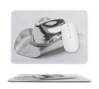 Jubonexis Tappetino per mouse con cappello da cowboy, piccolo tappetino per mouse da ufficio per scrivania e laptop, con base in gomma antiscivolo, tappetino per mouse da gioco