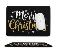Jubonexis Tappetino per mouse con scritta "Merry Christmas", piccolo tappetino per mouse per computer da ufficio, per scrivania e laptop, con base in gomma antiscivolo, tappetino per mouse da gioco
