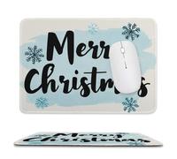 Jubonexis Tappetino per mouse con scritta "Merry Christmas", tappetino per mouse per scrivania e laptop, con base in gomma antiscivolo, tappetino per mouse da gioco