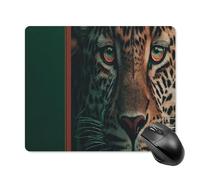Jubonexis Tappetino per mouse con viso di leopardo calmo, piccolo tappetino per mouse da ufficio per scrivania e laptop, con base in gomma antiscivolo, tappetino per mouse da gioco