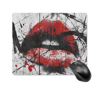 Jubonexis Tappetino per mouse gigante con stampa labbra rosse sfocate, tappetino per mouse piccolo per computer da ufficio, per scrivania e laptop, con base in gomma antiscivolo, tappetino per mouse