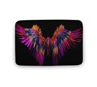 Jubonexis Tappeto da bagno colorato con ali di uccellino, tappetino da bagno extra morbido in velluto di corallo, rapido assorbimento d'acqua, antiscivolo, comodo tappetino da bagno 50 x 80 cm