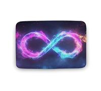 Jubonexis Tappeto da bagno con simbolo dell'infinito magico luminoso, tappetino da bagno extra morbido in velluto di corallo, rapido assorbimento d'acqua, antiscivolo, comodo tappeto da bagno 50 x 80