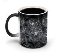 Jubonexis Tazza da caffè in ceramica cambia colore, cambia colore, con scritta in lingua inglese "Lots of Shining Mirror Ball", 325 ml