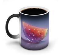 Jubonexis Tazza da caffè in ceramica colorata con fetta di anguria che cambia colore, cambia calore, tazza da caffè divertente da 325 ml