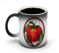 Jubonexis Tazza in vetro colorato, cambia colore, cambia colore, tazza da caffè in ceramica, divertente tazza da tè o acqua, 325 ml