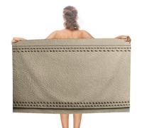 Jubonexis Telo mare beige grande in pelle in microfibra senza sabbia, grandi asciugamani da doccia multiuso assorbente per bagno piscina 130 x 80 cm