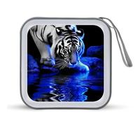 Jubonexis Tiger - Custodia portatile per CD e DVD, con acqua potabile, per auto, casa, viaggio