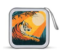 Jubonexis Tiger Lounging in The Sun - Custodia portatile per CD e DVD