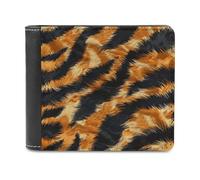 Jubonexis Tiger Stripe - Portafoglio bifold in morbida pelle PU, portamonete e carte di credito, sottile, per uomini e donne