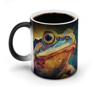 Jubonexis Toad - Tazza da caffè in ceramica cambia colore astratto cubistico, tazza da caffè, tazza da tè o acqua, 325 ml