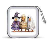 Jubonexis Tre graziose anatre Halloween costume CD DVD custodia portatile per auto casa viaggio