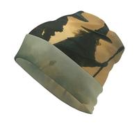 Jubonexis Tre streghe cappelli a tesa larga per adulti cappello lavorato a maglia berretto pullover morbido confortevole cappello lavorato a maglia per uomo donna bianco