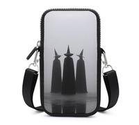 Jubonexis Tre streghe in piedi nella nebbia Crossbody borsa del telefono cellulare borsa smartphone con cinghia regolabile