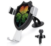 Jubonexis Trifoglio verde arcobaleno con schizzi di vernice supporto per telefono da auto supporto triangolare clip base per bocchetta dell'aria supporto per telefono cellulare accessori