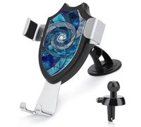 Jubonexis Vetro colorato astratto dinamico a spirale supporto per telefono auto triangolo clip base presa d'aria supporto per telefono cellulare accessori automobilistici per smartphone cellulari da 4