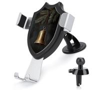 Jubonexis Vintage Brass Bell Pine Branch Dark Car Phone Holder Mount Triangle Clip Base Air Vent Cell Phone Mount Car Mount Accessori Automotive per 4-6 Pollici Cellulari Smartphone