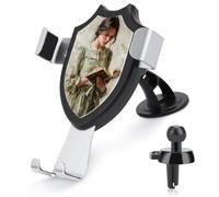 Jubonexis Vintage Giovane Donna Leggendo Un Vecchio Libro Supporto Del Telefono Auto Supporto Del Telefono Dell'automobile Del Supporto Della Clip Triangolo Clip Base Presa D'aria Supporto Del