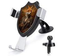 Jubonexis Vintage stravagante volpe che indossa un vestito vittoriano in tweed auto supporto per telefono cellulare supporto triangolo clip base per bocchetta dell'aria supporto auto accessori
