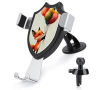 Jubonexis Whimsical Fox - Supporto per telefono da auto con palloncini colorati, supporto triangolare con clip per bocchetta dell'aria, accessori per auto per smartphone da 4-6 pollici