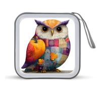 Jubonexis Whimsical Owl Giornale Patch CD DVD Custodia Portatile per Auto Casa Viaggio