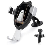 Jubonexis White Ghost on Tree Swing Set Car Phone Holder Mount Triangolo Clip Base Air Vent Cellulare Supporto Auto Accessori Automotive per Smartphone Cellulari 4-6 Pollici