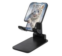 Jubonexis White Tiger Cub Playing in The Snow Cell Phone Stand Pieghevole Regolabile Supporto per Telefono per Scrivania