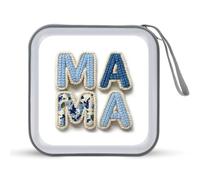 Jubonexis Word Mama - Custodia per CD e DVD, con cuciture intrecciate, portatile, per auto, casa e viaggio