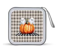 Jubonexis Zucca con due simpatici fantasmi custodia CD DVD custodia portatile per auto casa viaggio