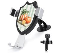 Jubonexis Zucche arancione su strisce verdi Supporto per telefono per auto di Halloween Supporto per telefono a triangolo Clip Base Air Vent Supporto per auto Accessori per auto per smartphone