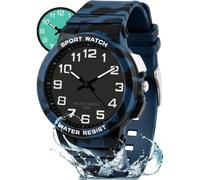 Juboos Orologio Analogico Quarzo Impermeabile per Bambini e Ragazzi 7-15 | Modello retroilluminato, bracciale in gomma morbido e leggero, ideale per sport all'aperto e giochi per bambini 7-15 anni