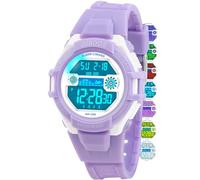 Juboos Orologio Bambina,con Cinturino Stampato e 7 Luci Colorate,Orologio Digitale Impermeabile per Bambini con Orecchie da Gatto per Ragazzo e Ragazza da 4 a 12 Anni (Violetta-Violetta)