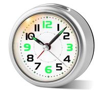 Juboos Sveglia Analogica per Bambini e Ragazzi senza Tic Tac con Luce LED | Orologio a batteria silenzioso con funzione snooze e movimento analogico al quarzo, ideale come sveglia educativa quotidiana.