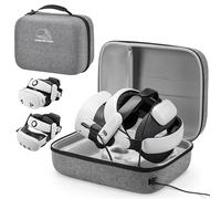 Jubor Borsa per Meta Quest 3S/3/2/Pico 4, Custodia da Viaggio Compatibile con Kiwi Design/BOBOVR Battery Elite Strap e Altri Accessori, Custodia da Trasporto con Porta di Ricarica