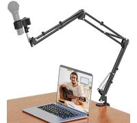 Jubor Braccio Microfono da Tavolo, Supporto per Microfono con Adattatore 3/8" a 5/8", Regolabile Supporto di Sospensione per Microfono per Podcast, Streaming Live, TikTok, Canto