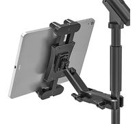 Jubor Supporto Tablet per Microfono, Porta Tablet Asta Regolabile a 360°, Support iPad Musica per iPad, iPad Pro, iPad Mini, iPad Air, Smartphone 4,7-13,5"