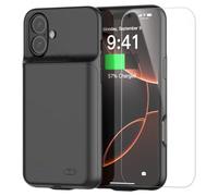 JUBOTY Custodia con batteria da viaggio per iPhone 16 da 6,1 pollici, 2025 nuova durata della batteria extra da 7000 mAh, ricarica rapida 15 W, custodia di ricarica esterna ricaricabile portatile con