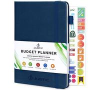 JUBTIC Agenda economica e organizer mensile, 12 mesi, pianificatore finanziario non aggiornato, per il 2022, agenda finanziaria, diario di spese, taccuino per casa, ufficio, lavoro, formato A5, blu navy